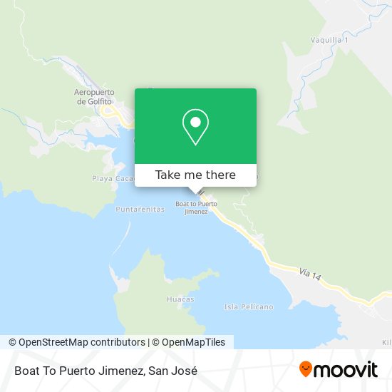 Mapa de Boat To Puerto Jimenez