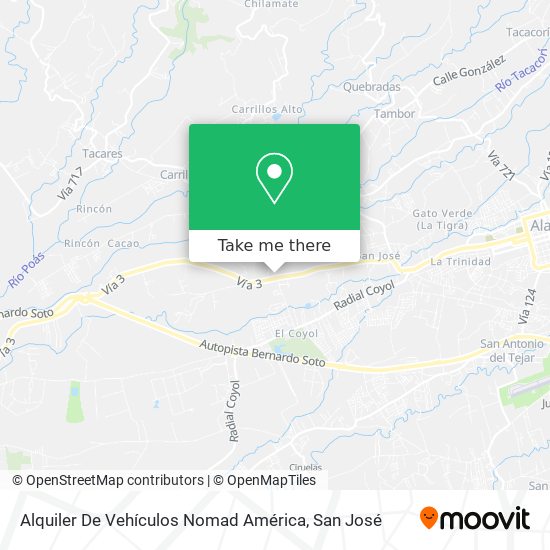 Alquiler De Vehículos Nomad América map