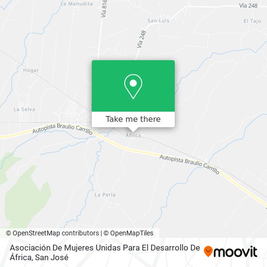 Asociación De Mujeres Unidas Para El Desarrollo De África map