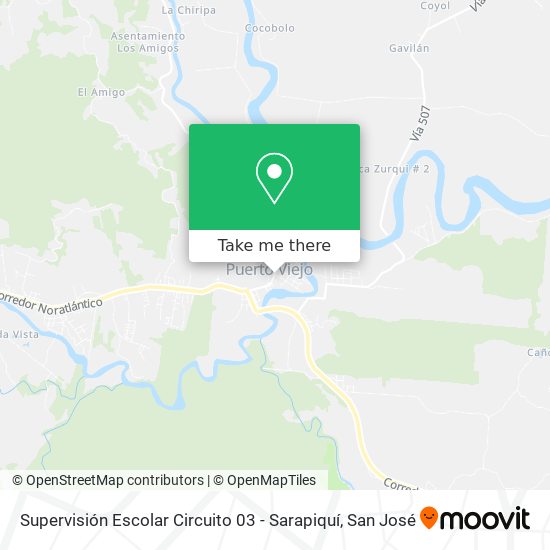 Supervisión Escolar Circuito 03 - Sarapiquí map