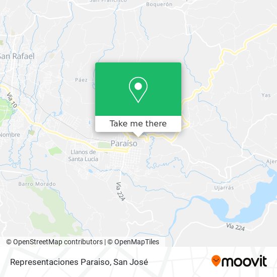 Representaciones Paraiso map