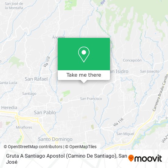 Mapa de Gruta A Santiago Apostol (Camino De Santiago)