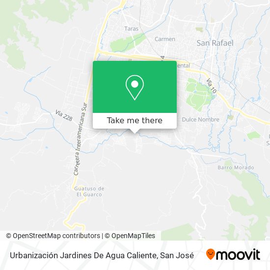 Mapa de Urbanización Jardines De Agua Caliente