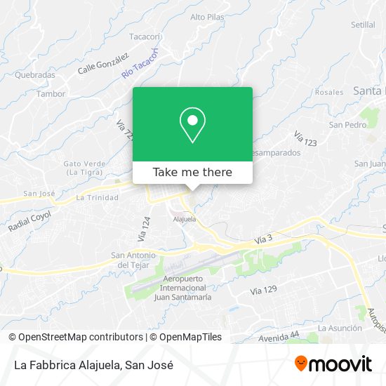 La Fabbrica Alajuela map