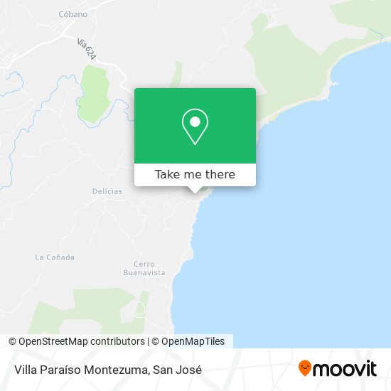 Villa Paraíso Montezuma map