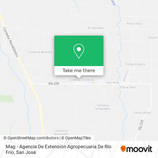 Mag - Agencia De Extensión Agropecuaria De Río Frío map