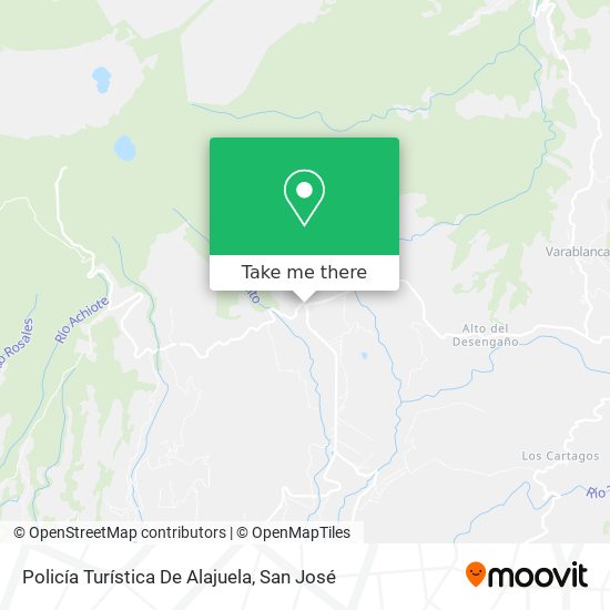 Policía Turística De Alajuela map