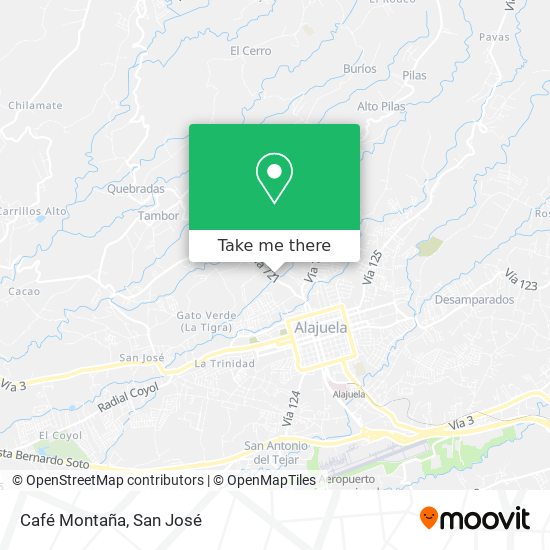 Café Montaña map