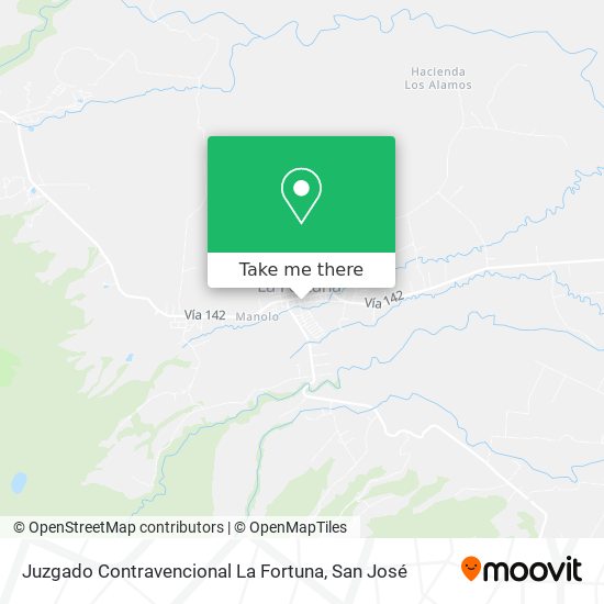 Mapa de Juzgado Contravencional La Fortuna