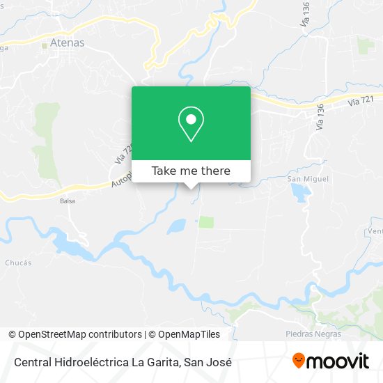 Mapa de Central Hidroeléctrica La Garita