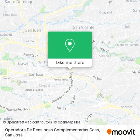Operadora De Pensiones Complementarias Ccss map