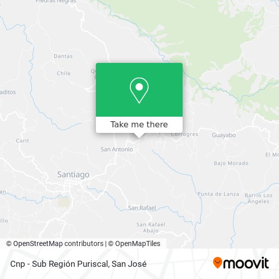 Cnp - Sub Región Puriscal map
