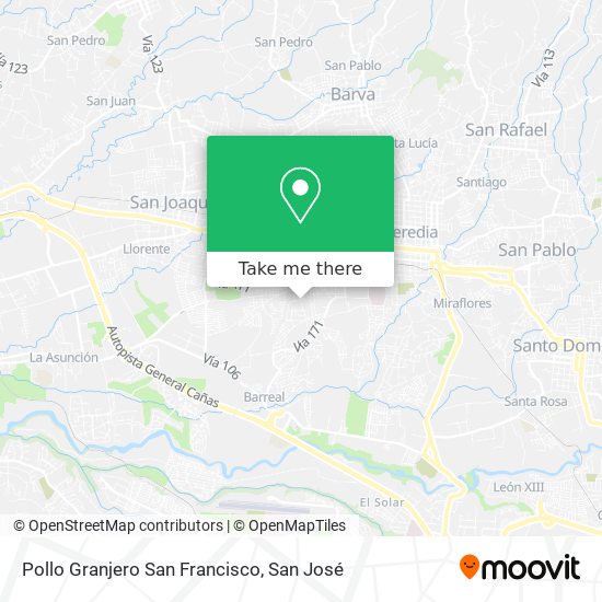 Pollo Granjero San Francisco map