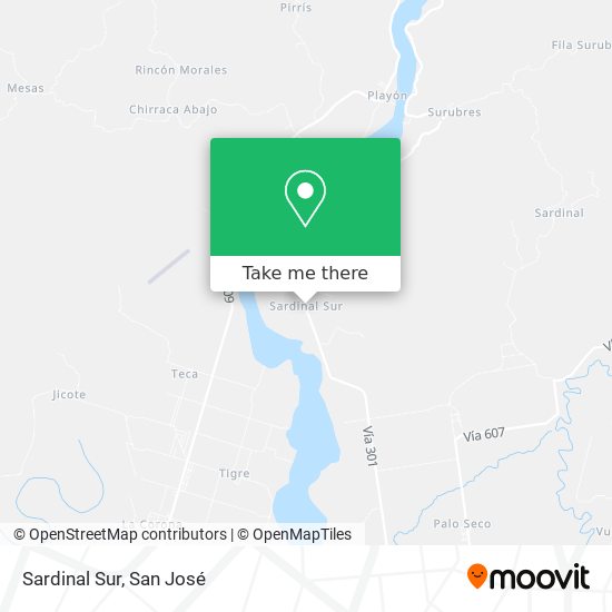 Mapa de Sardinal Sur