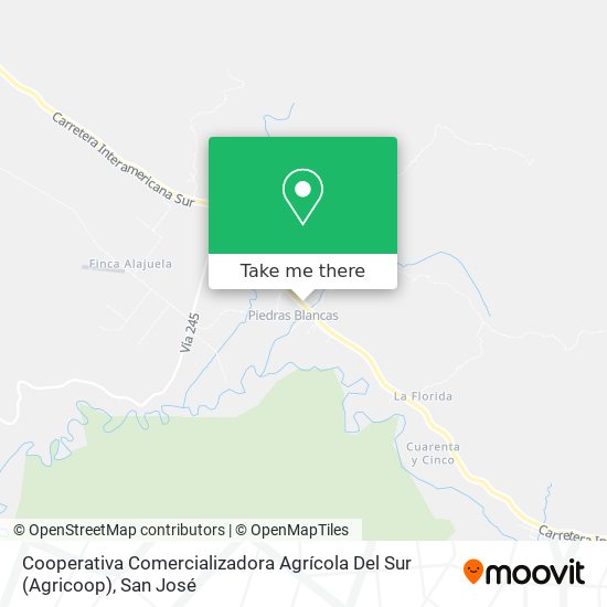 Mapa de Cooperativa Comercializadora Agrícola Del Sur (Agricoop)