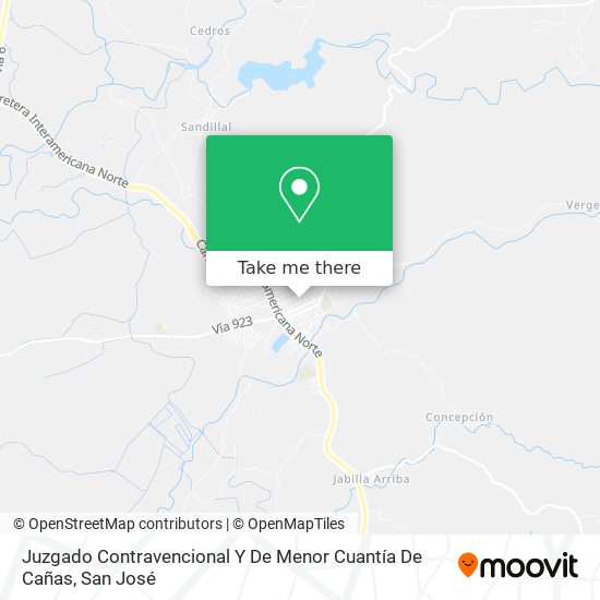 Juzgado Contravencional Y De Menor Cuantía De Cañas map