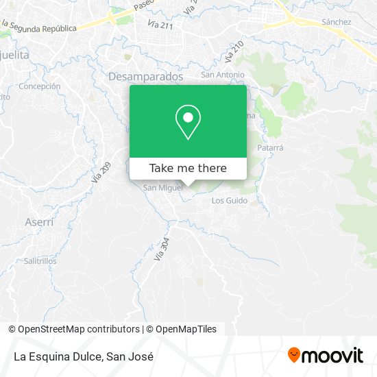 Mapa de La Esquina Dulce