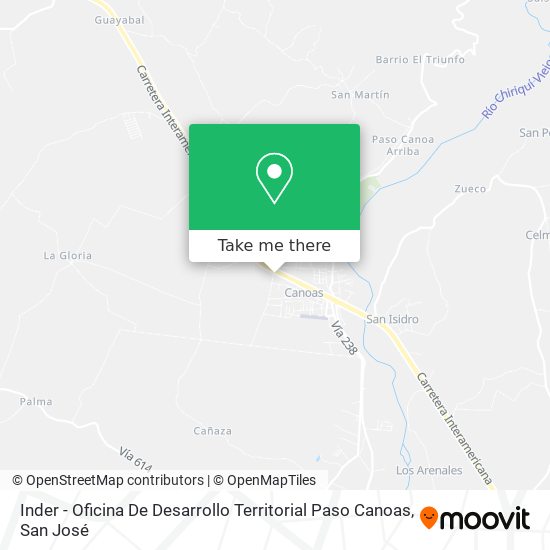 Inder - Oficina De Desarrollo Territorial Paso Canoas map
