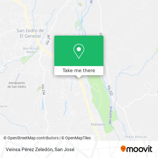 Veinsa Pérez Zeledón map