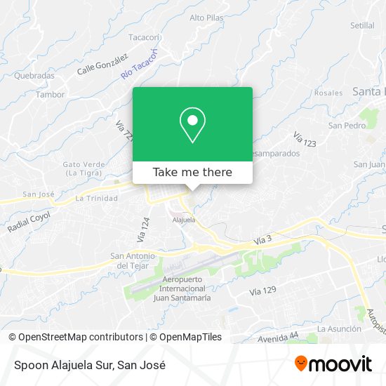 Spoon Alajuela Sur map