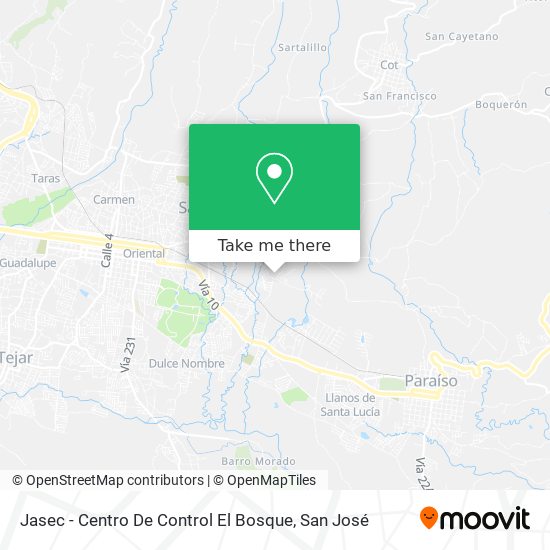 Jasec - Centro De Control El Bosque map