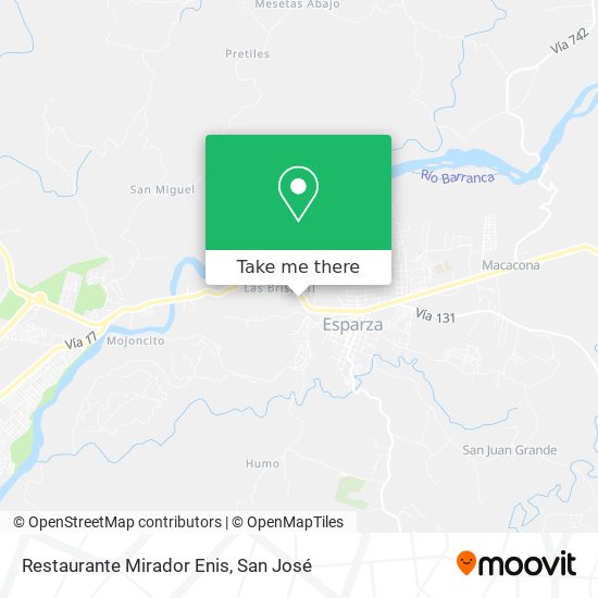 Restaurante Mirador Enis map
