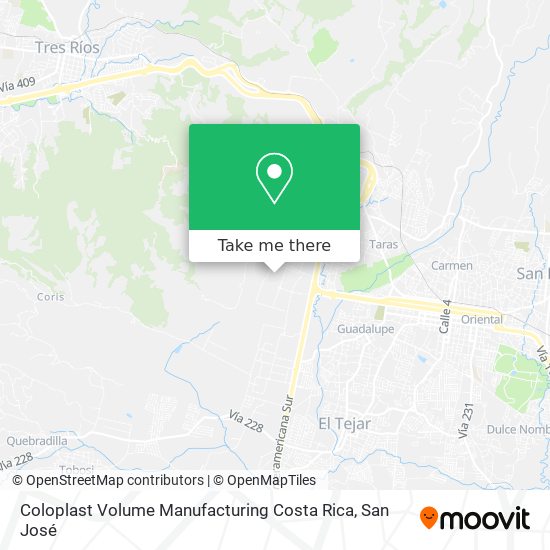 Coloplast Volume Manufacturing Costa Rica map