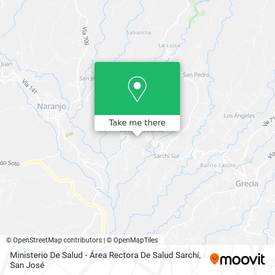 Ministerio De Salud - Área Rectora De Salud Sarchí map