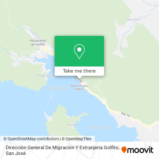 Dirección General De Migración Y Extranjería Golfito map