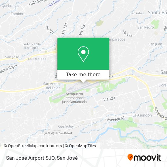 San Jose Airport SJO map