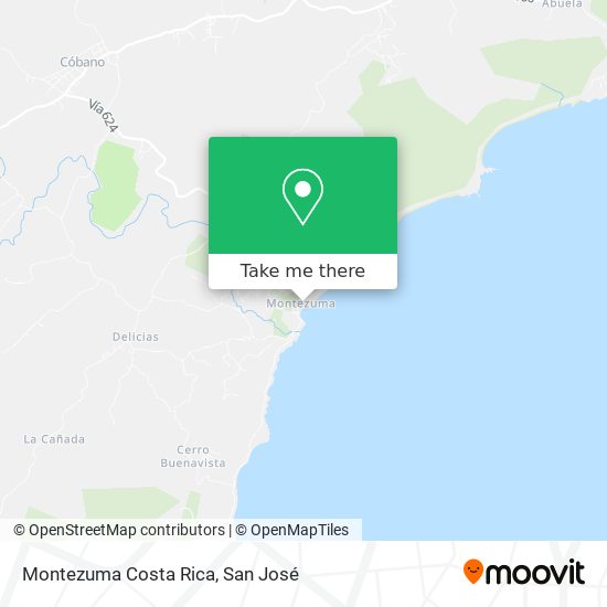 Montezuma Costa Rica map