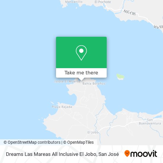 Mapa de Dreams Las Mareas All Inclusive El Jobo