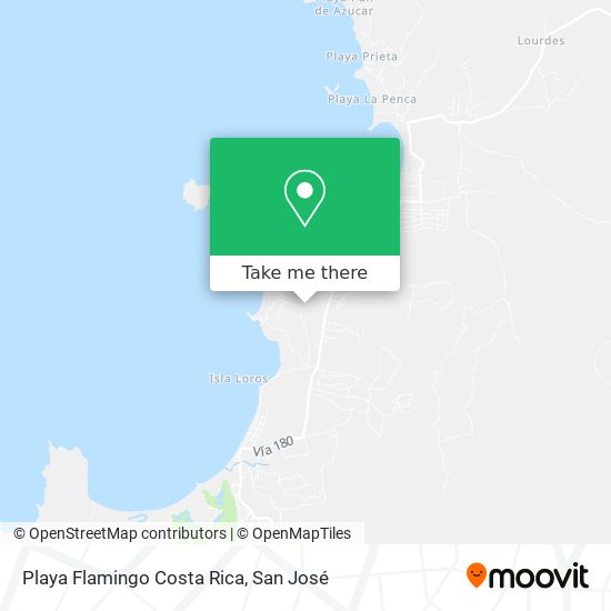 Playa Flamingo Costa Rica map