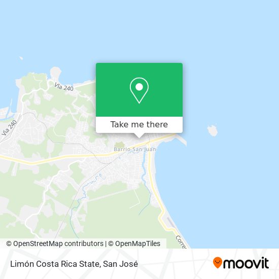 Limón Costa Rica State map