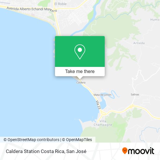 Caldera Station Costa Rica map