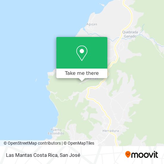 Las Mantas Costa Rica map