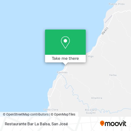 Mapa de Restaurante Bar La Balsa