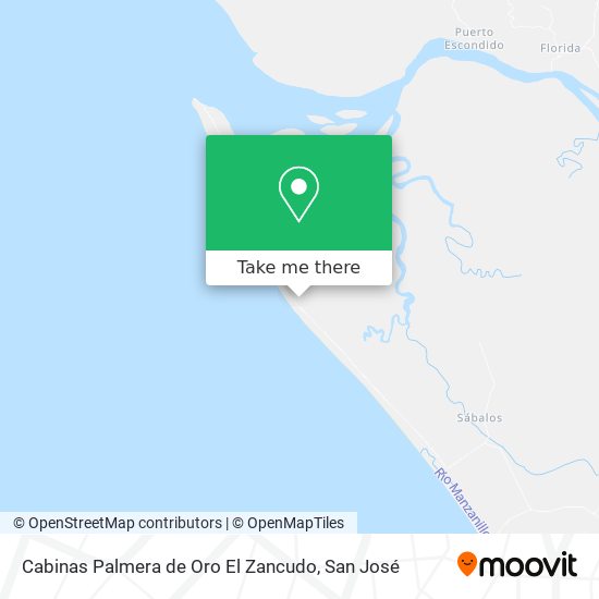 Cabinas Palmera de Oro El Zancudo map