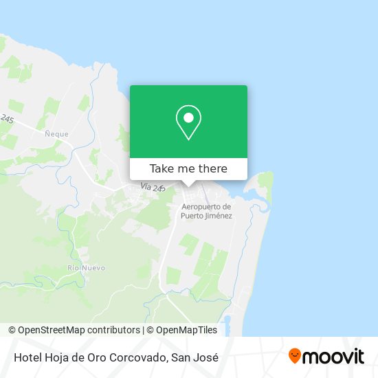 Hotel Hoja de Oro Corcovado map