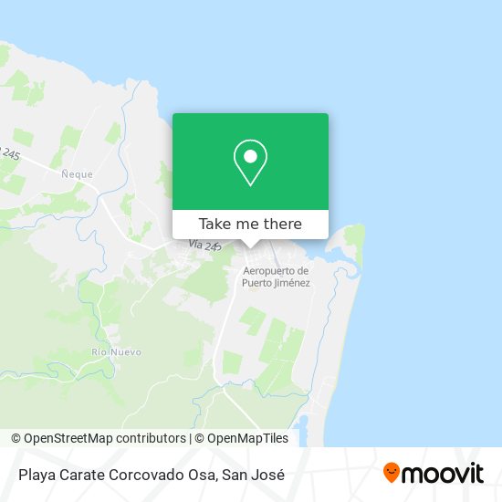 Mapa de Playa Carate Corcovado Osa