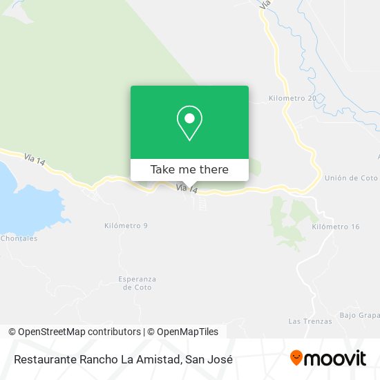 Mapa de Restaurante Rancho La Amistad