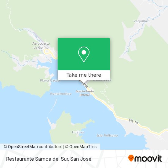 Mapa de Restaurante Samoa del Sur