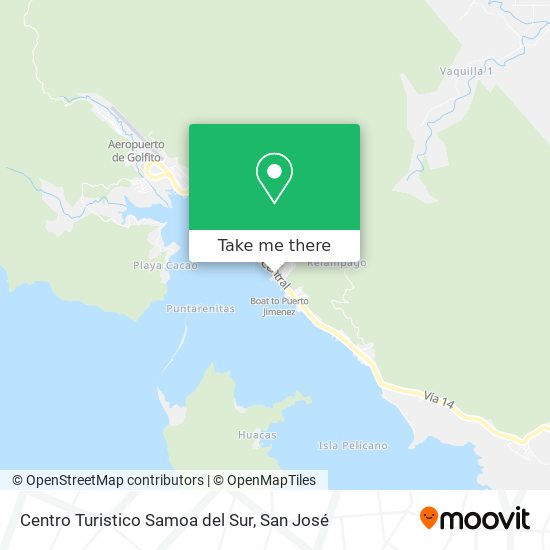 Mapa de Centro Turistico Samoa del Sur