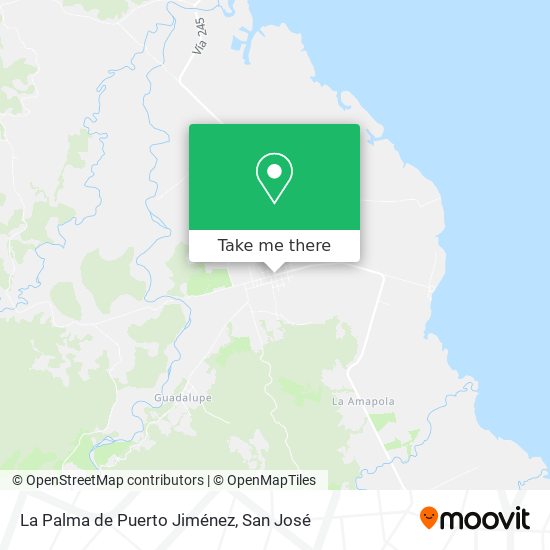 Mapa de La Palma de Puerto Jiménez