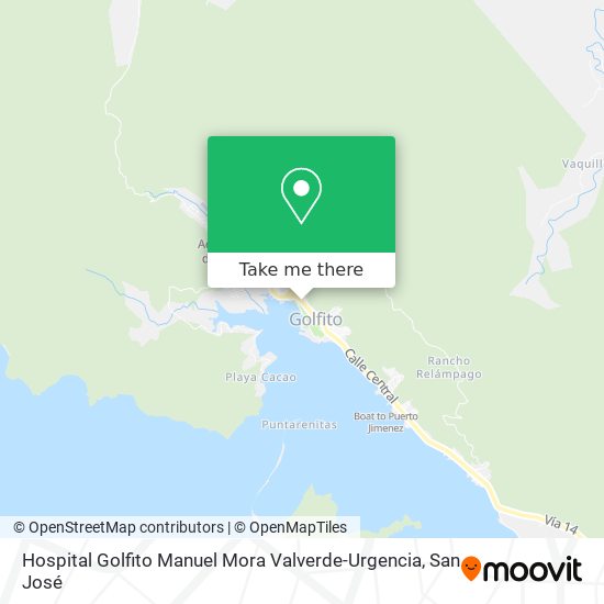 Hospital Golfito Manuel Mora Valverde-Urgencia map