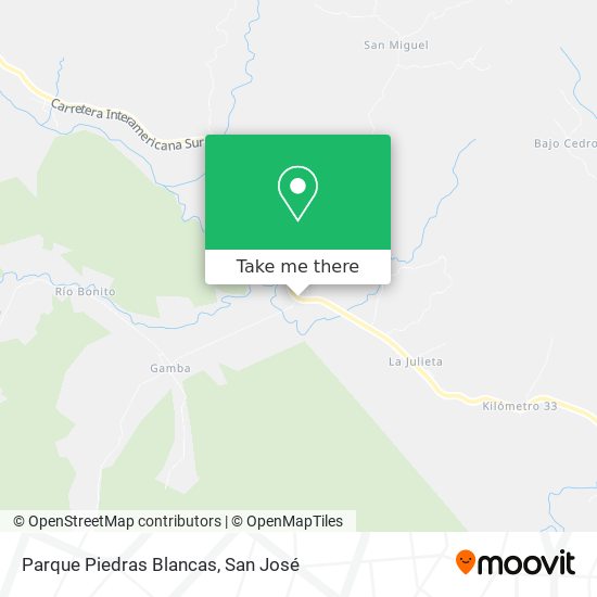 Mapa de Parque Piedras Blancas