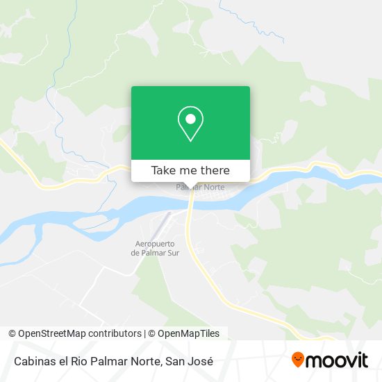Cabinas el Rio Palmar Norte map