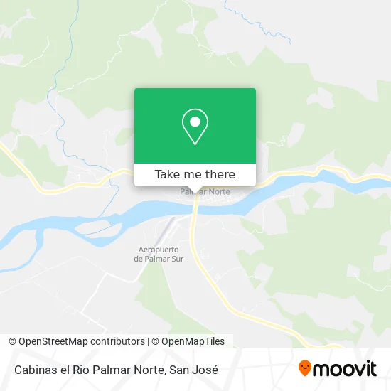Cabinas el Rio Palmar Norte map
