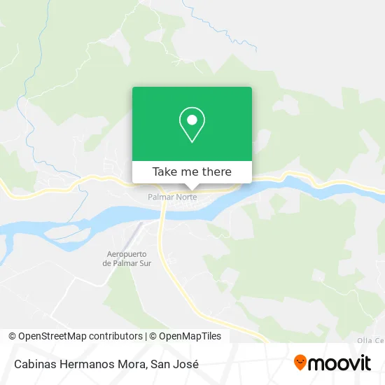 Cabinas Hermanos Mora map