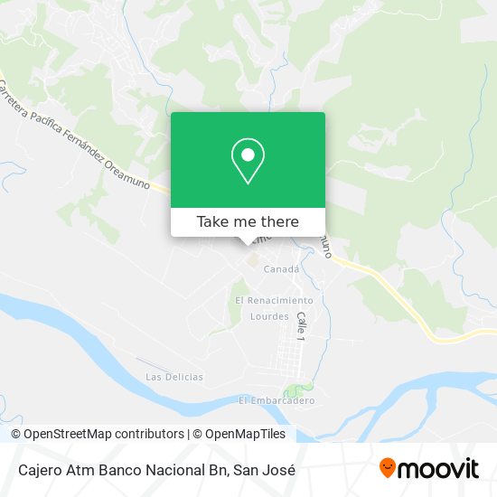 Cajero Atm Banco Nacional Bn map